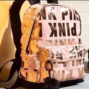 PINK rose gold backpack